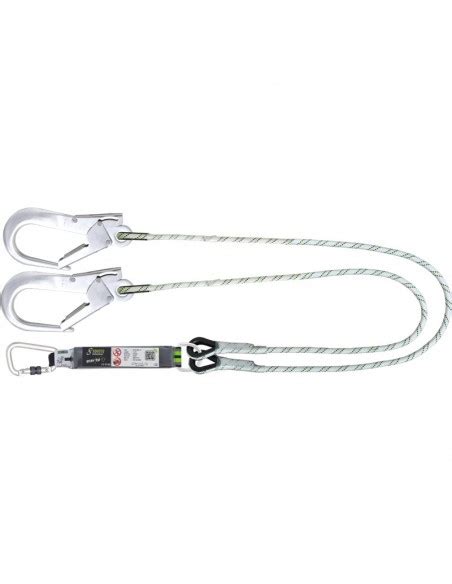 Longe Fourche En Corde Tress E Avec Absorbeur D Nergie Et Connecteurs