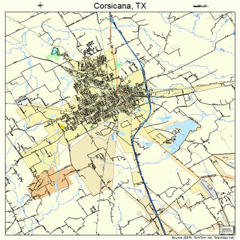 Corsicana Texas Street Map 4817060