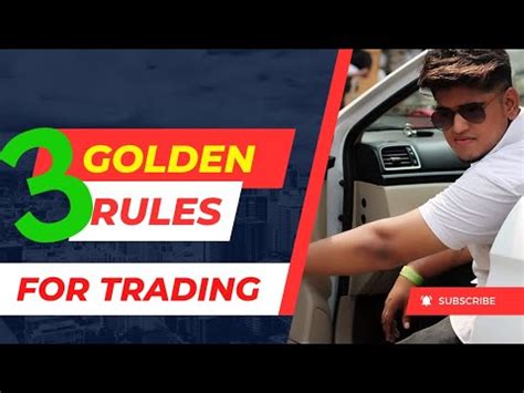 3 Golden Rules To Become A Profitable Trader Stockmarket Trading