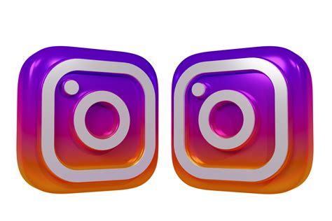 Icono De Renderizado D De Instagram Brillante Png