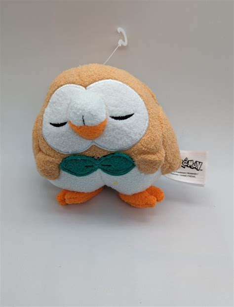 Jazwares Pokemon Sleeping Rowlet Plush Rare New Crypto Web