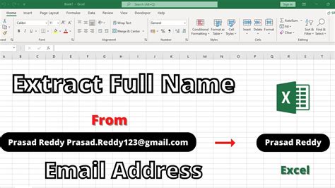 Extract Full Name From Email Address In Excel Advanced Formula To