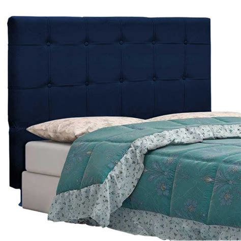 Cabeceira Tóquio para Cama Box Casal 140 cm Suede Azul Marinho JS