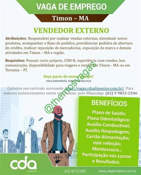 Vendedor Externo Timon MA 01 Vaga S Themos Vagas Empregos E