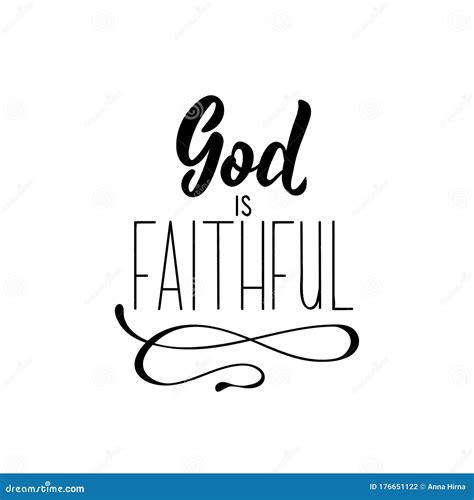 God is Faithful. Lettering. Calligraphy Vector. Ink Illustration Stock ...