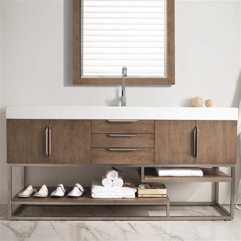 Open Shelf Bathroom Vanity | Hunker