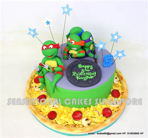 The Sensational Cakes Ninja Turtles 3d Cake Pizza Theme Ninja Turtles Theme Cake Singapore