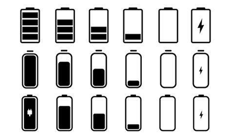 Ic Ne De Batterie Noire Sur Fond Blanc Indicateur De Niveau De