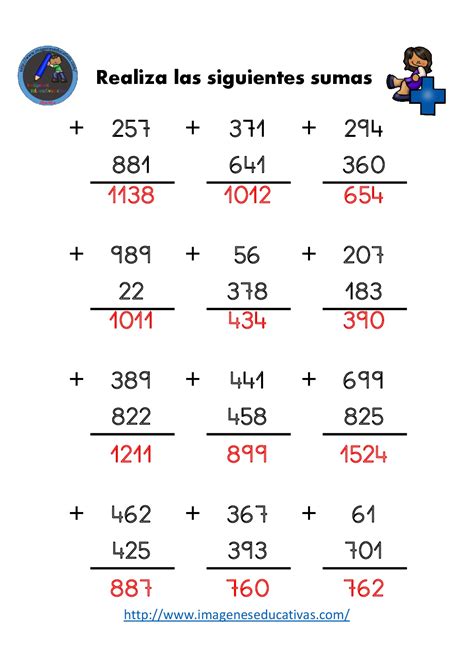 Sumas Fichas Imagenes Educativas