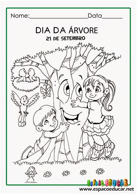 Dia Da Rvore Desenhos Para Colorir Pintar Imprimir Espa O Educar