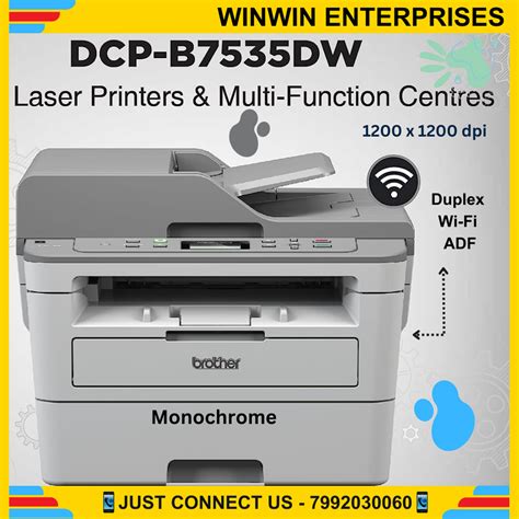 Brother Dcp B Dw Multi Function Monochrome Laser Printer With Auto