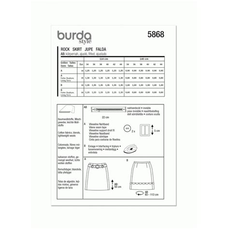 Burda Style Sewing Pattern 5868 Misses Flared Skirts With Side Panel Seams