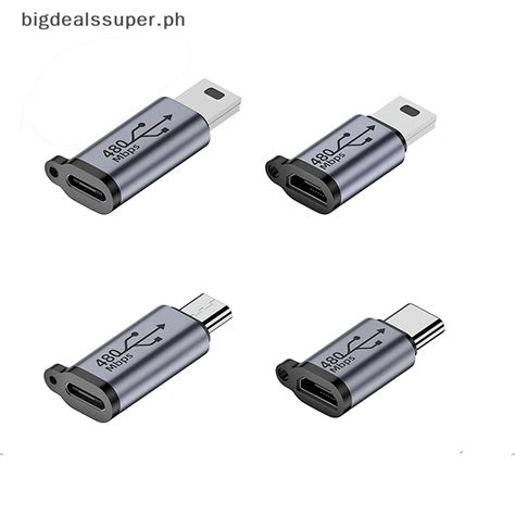 Pro 1pc Usb C To Micro Usb Mini Usb Adapter Type C Female To Micro Usb