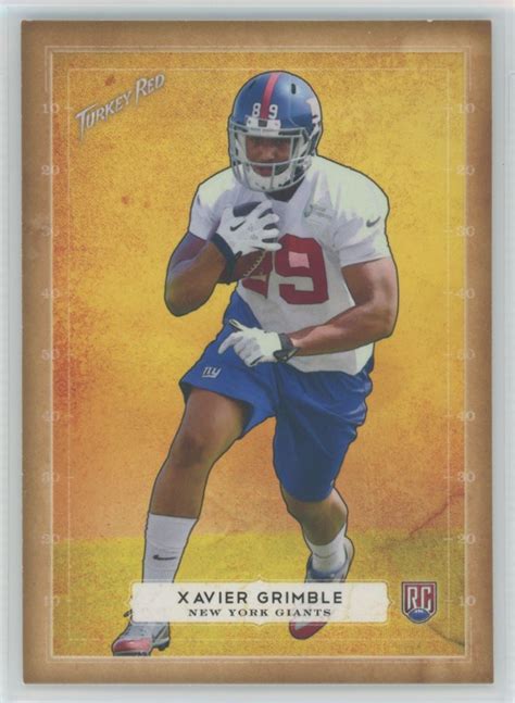 2014 Topps Turkey Red Xavier Grimble RC New York Giants 96 EBay