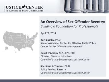 An Overview Of Sex Offender Reentry Building A Foundation For Professionals CSG Justice Center