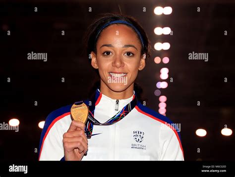 Great Britain S Katarina Johnson Thompson With Her Gold Medal After