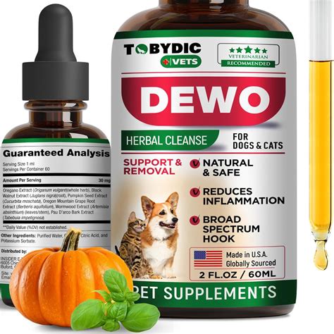 Tobydic Broad Spectrum Dewormer Herbal Medicine for Cats & Dogs ...