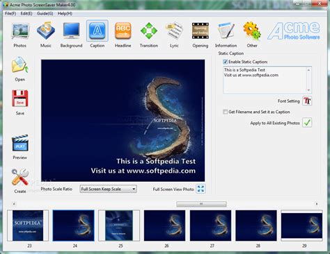Acme Photo Screensaver Maker 52 Download Review Screenshots