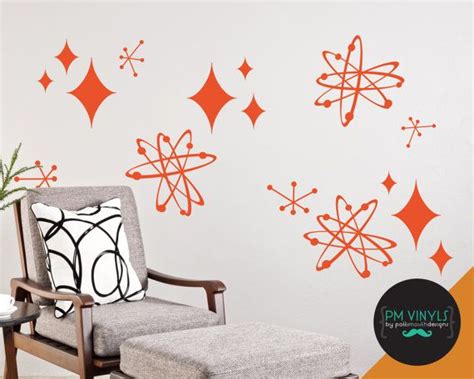 Atomic Starburst Variety Pack Vinyl Wall Decals Sha Etsy Vinyl