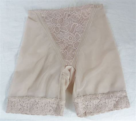 Womens Vtg Medium Of White Bali Panty Girdle Shorts High Waisted Long