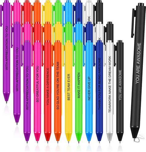 30 Pack Employee Appreciation Pens Funny Office Pens Colorful