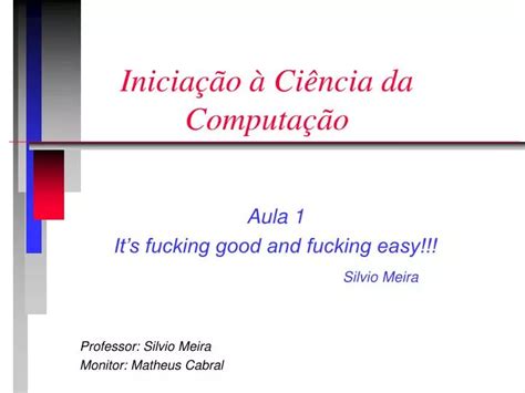 PPT Iniciação à Ciência da Computação PowerPoint Presentation free