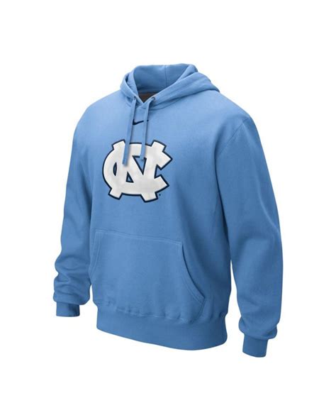 Nike Mens North Carolina Tar Heels Classic Logo Hoodie In Blue For Men