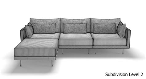 West Elm Halsey Sectional Sofa 3D Model 27 Fbx Max Obj Free3D