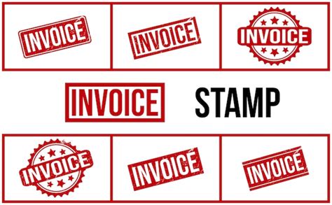 Premium Vector Invoice Rubber Stamp Set Vector