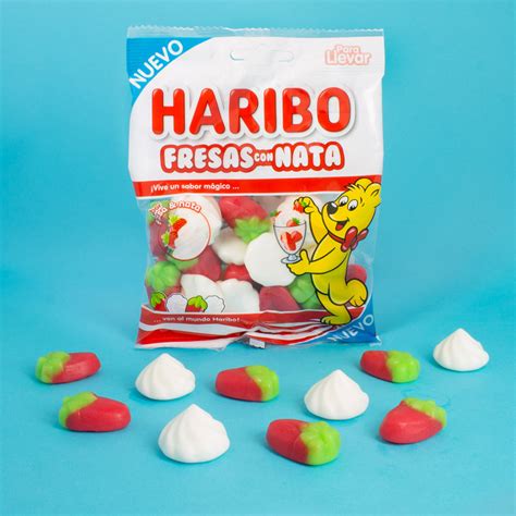 Comprar FRESAS CON NATA HARIBO Online Funtastyc