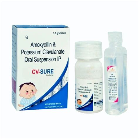 Cv Sure Amoxycillin Potassium Clavulanate Oral Suspension Ip At Rs 60 Box Amoxicillin