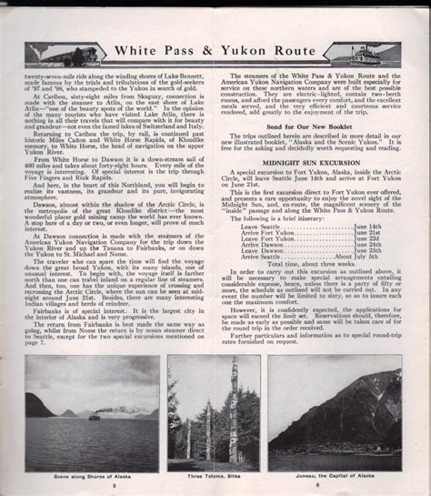 ALASKA AND THE YUKON TERRITORY, WHITE PASS AND YUKON ROUTE by White ...