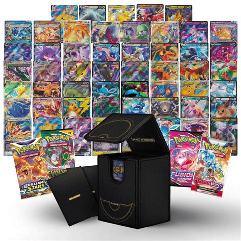 PalPacks Authentic Pokemon Card Bundle: 5 Ultra Rare Cards, 4 Sealed Booster Packs, 65 Sleeves ...