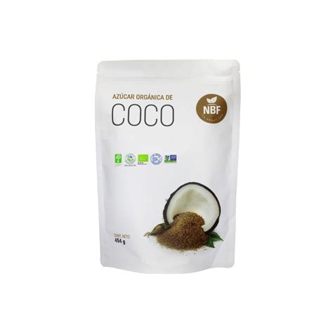 Azúcar de coco orgánico NBF 454 g Más Natural Más Sano