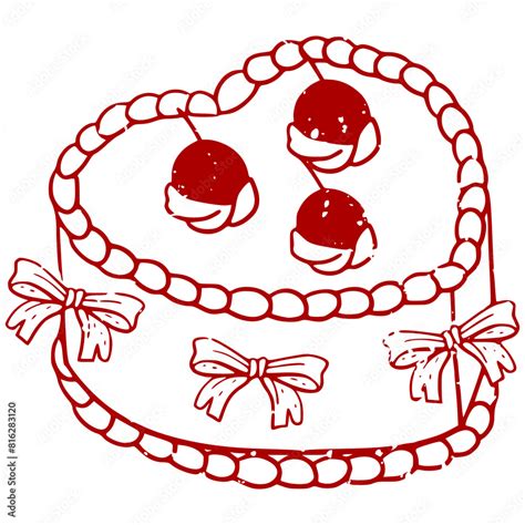 Photo Coquette Cake Outline Clipart Coquette Cake Line Art Vintage