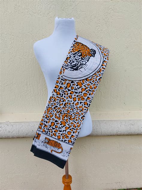 Orange Leopard Ibhayi Idlozi Fabric African Spirituality Etsy Finland