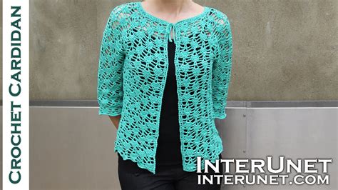 Front Tie Lace Cardigan Crochet Pattern Part 2 Of 2 Youtube