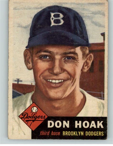 1953 TOPPS 176 DON HOAK DODGERS VG EX SET BREAK 393576 KYCARDS EBay