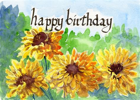 Watercolor Birthday Card #Watercolor #WorldWatercolorMonth #BirthdayCard