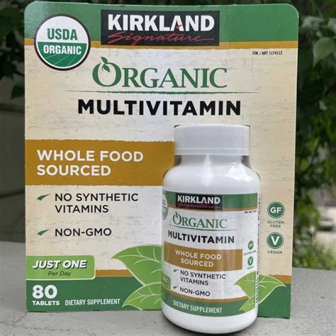 Kirkland Singnature Organic Multivitamin Whole Food Sourced Coated