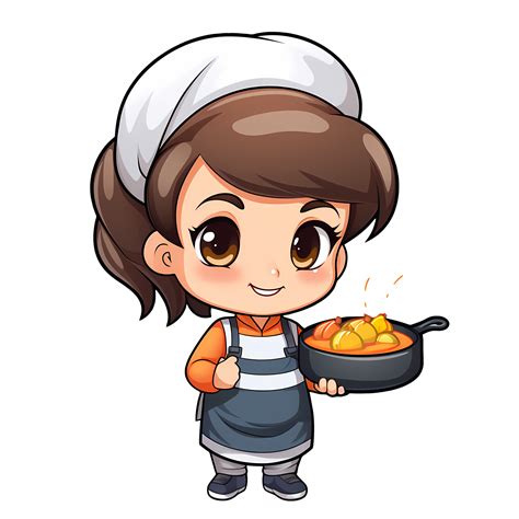 Linda Cocinero Cocinando Comida Clipart Ilustraci N Ai Generativo