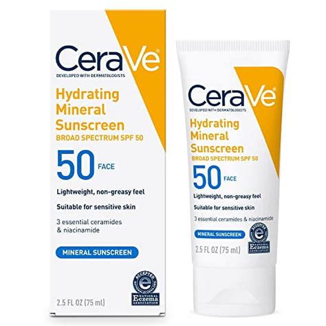 Cerave Mineral Sunscreen Spf Face Sunscreen With Zinc Oxide