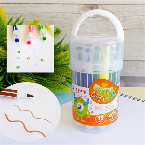 Комплект флумастери с печати тип четка, 12 броя - SvitoShop