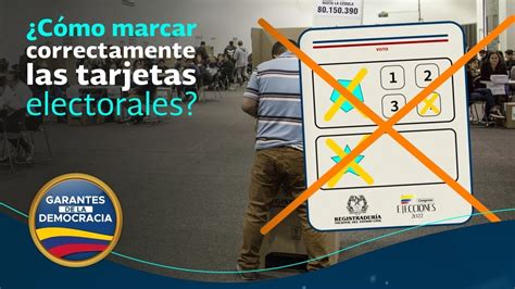 ¿cómo Marcar Correctamente Las Tarjetas Electorales Youtube