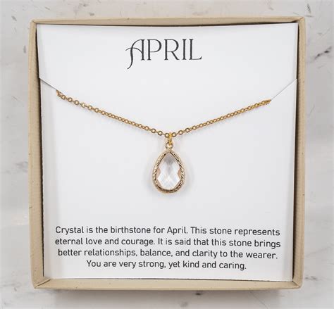 April Birthstone Necklace