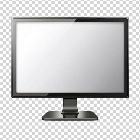 Moderno Monitor LED De Pantalla Plana Con Pantalla En Blanco Sobre Un