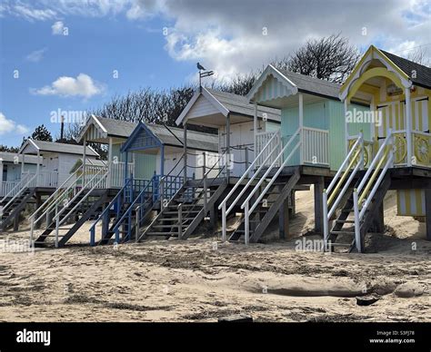 Colourful Beach Huts Stock Photo Alamy