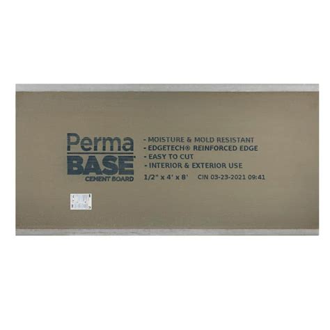 Permabase 12 In X 4 Ft X 8 Ft Cement Board 50000076 The Home Depot