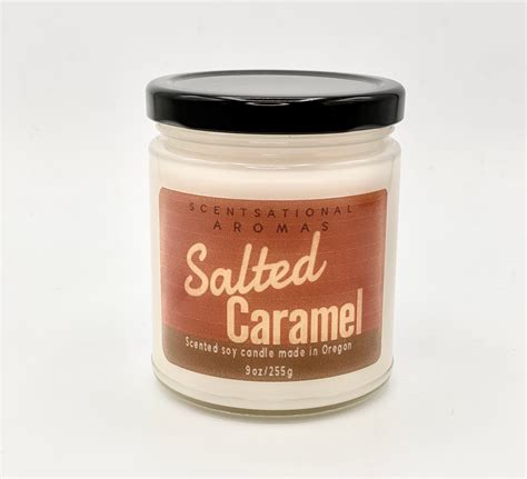 Salted Caramel Candle Scented Candle Soy Candle Gift Home Etsy