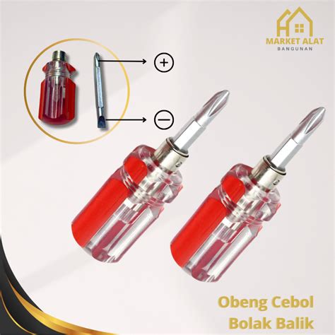 Jual Obeng Cebol Bolak Balik Inci Obeng Mini Plus Minus Way